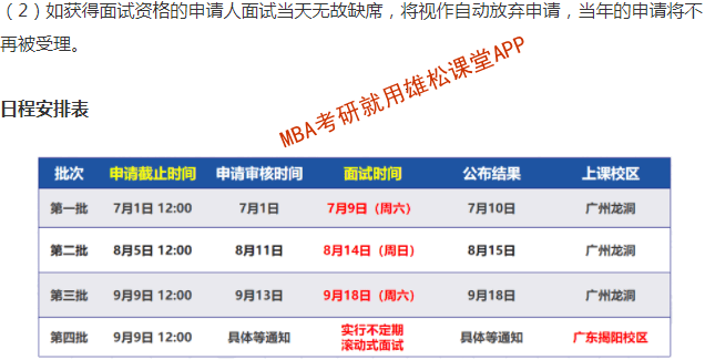 2023年廣東工業(yè)大學MBA提前面試通知