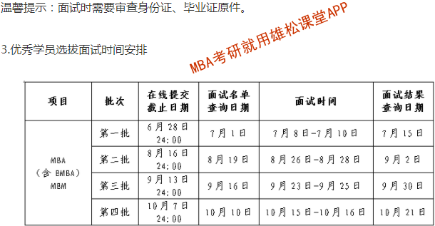 2023年西北工業(yè)大學(xué)MBA/EMBA提前面試方案